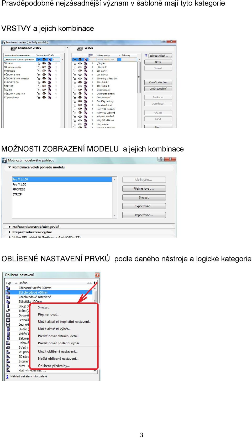 ZOBRAZENÍ MODELU a jejich kombinace OBLÍBENÉ