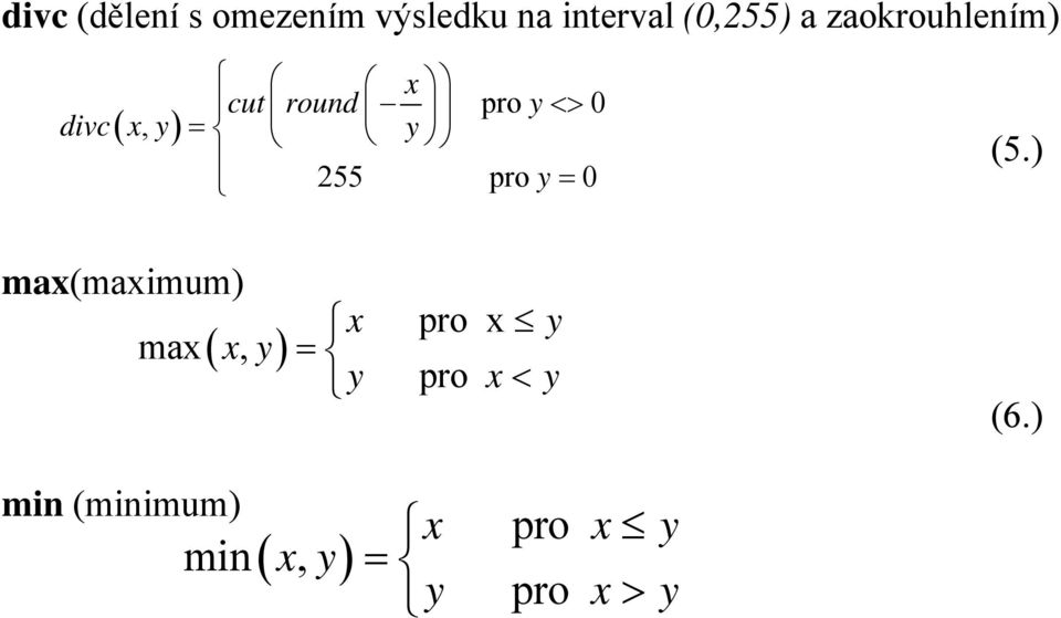 255 pro y = 0 (5.