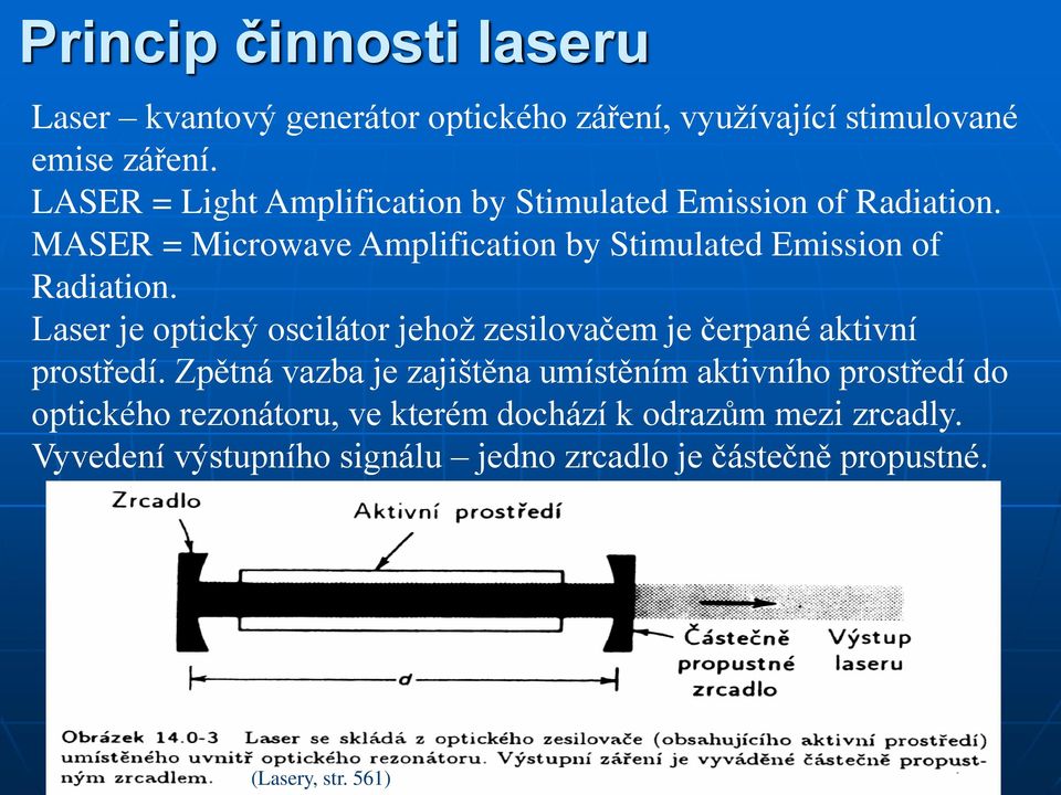 MASER = Microwave Amplification by Stimulated Emission of Radiation.