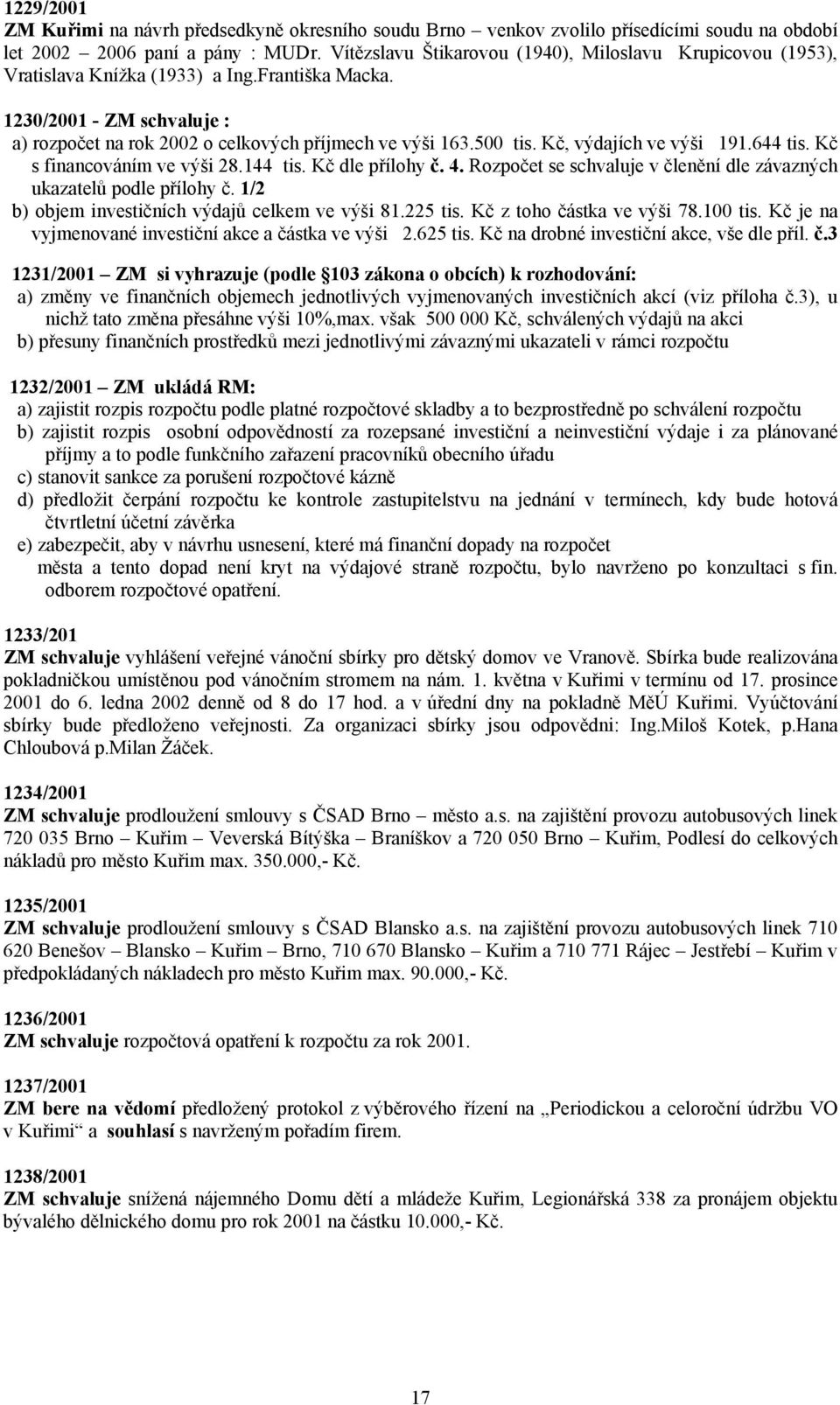 Kč, výdajích ve výši 191.644 tis. Kč s financováním ve výši 28.144 tis. Kč dle přílohy č. 4. Rozpočet se schvaluje v členění dle závazných ukazatelů podle přílohy č.