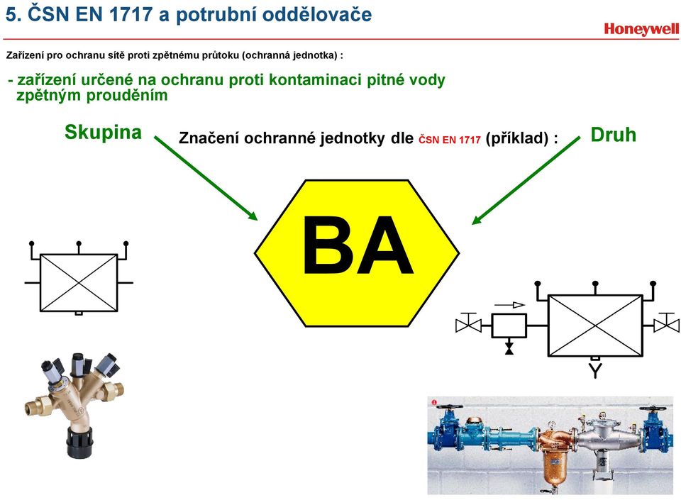 na ochranu proti kontaminaci pitné vody zpětným prouděním