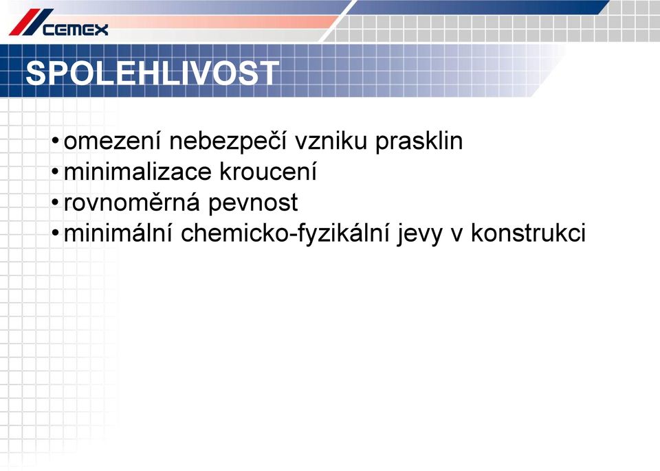 kroucení rovnoměrná pevnost