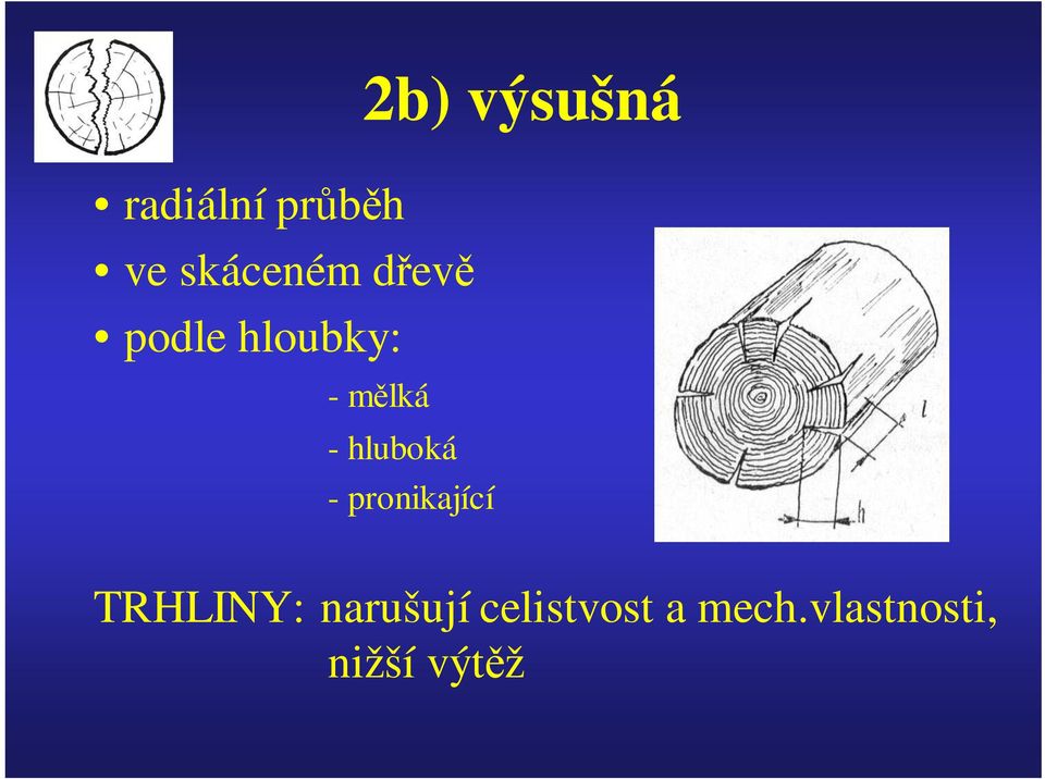 hluboká - pronikající TRHLINY: