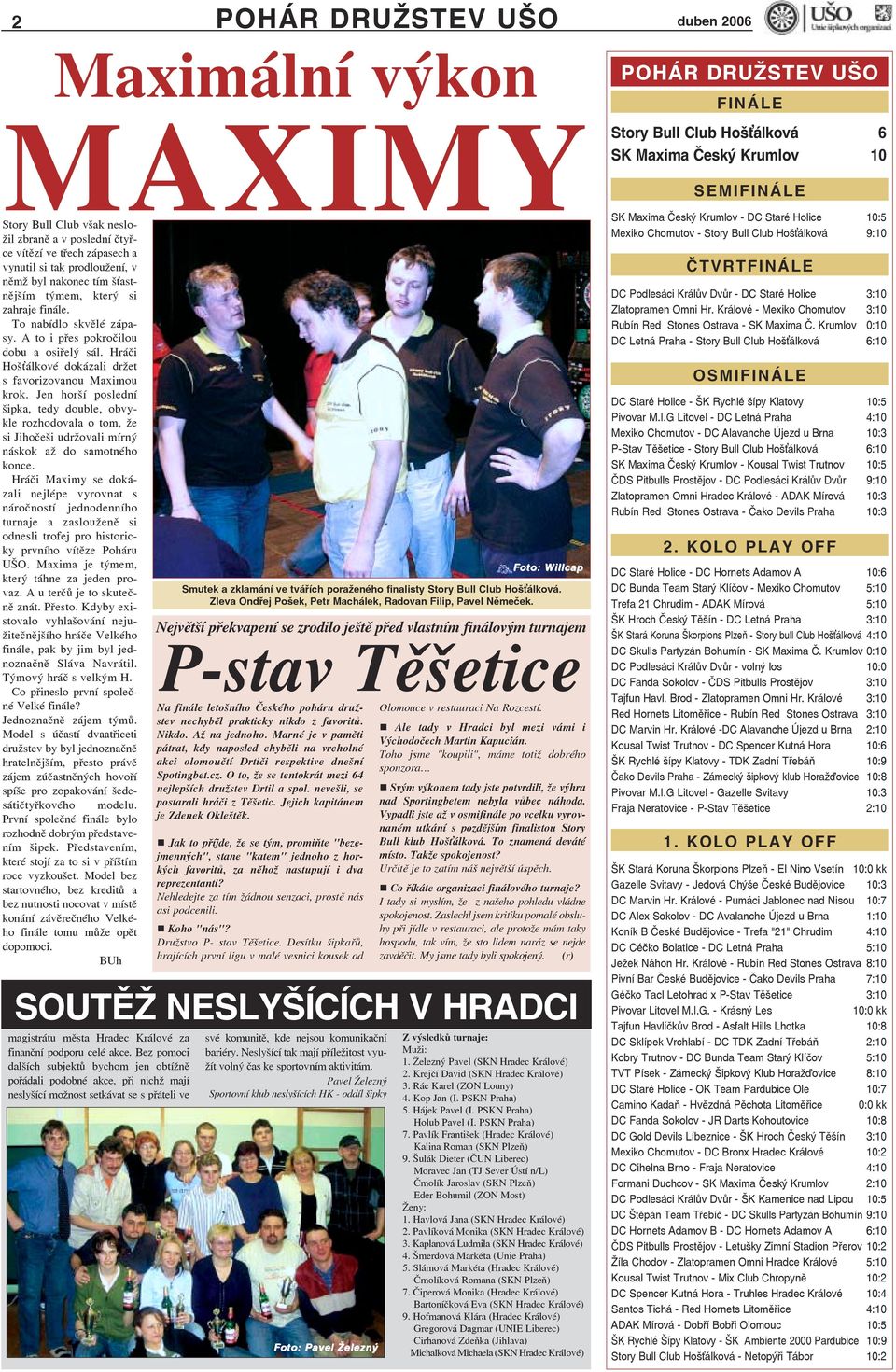 Jen horší poslední šipka, tedy double, obvykle rozhodovala o tom, že si Jihočeši udržovali mírný náskok až do samotného konce.