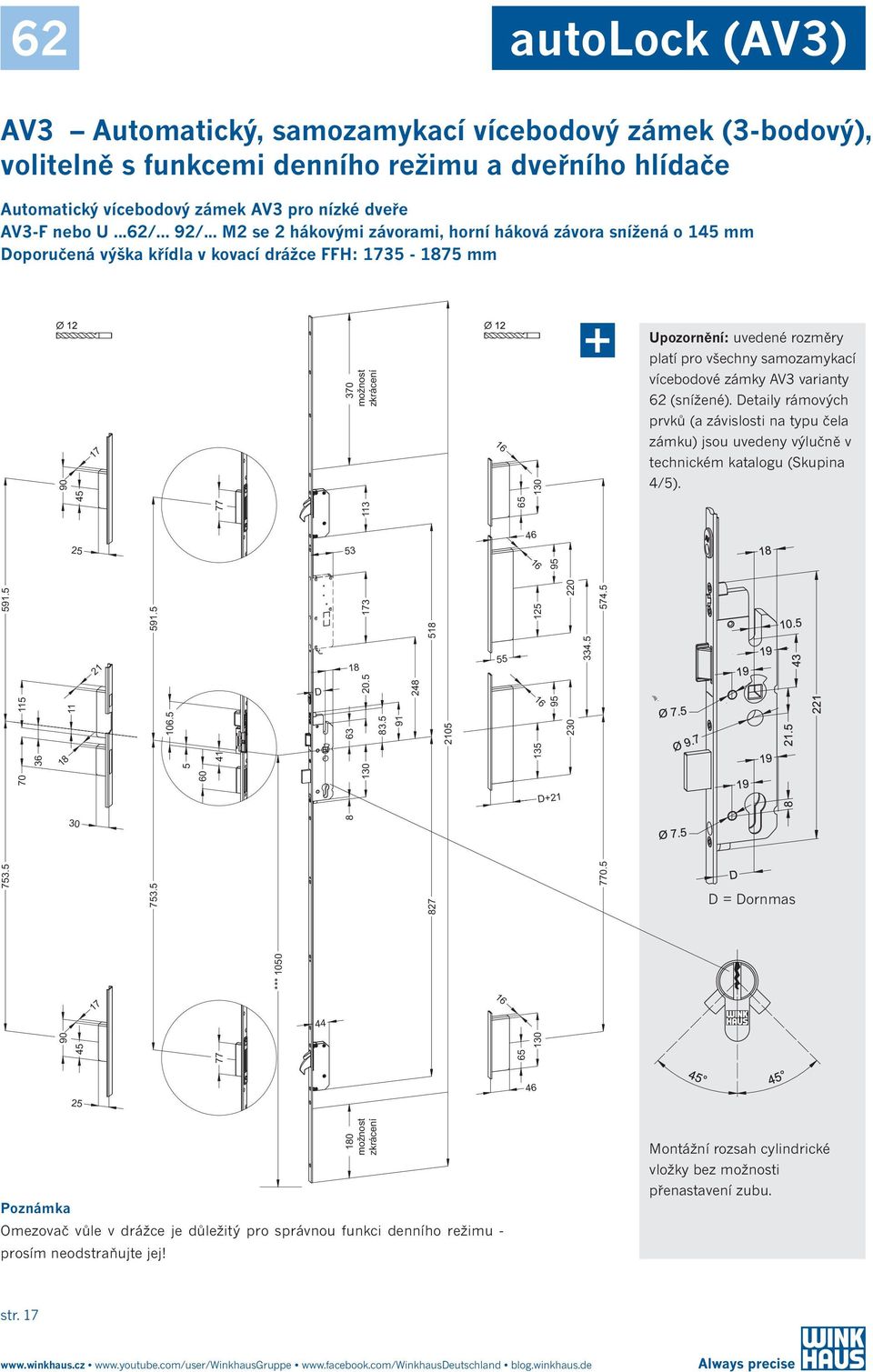 Mechanické vícebodové zámky Winkhaus - PDF Stažení zdarma