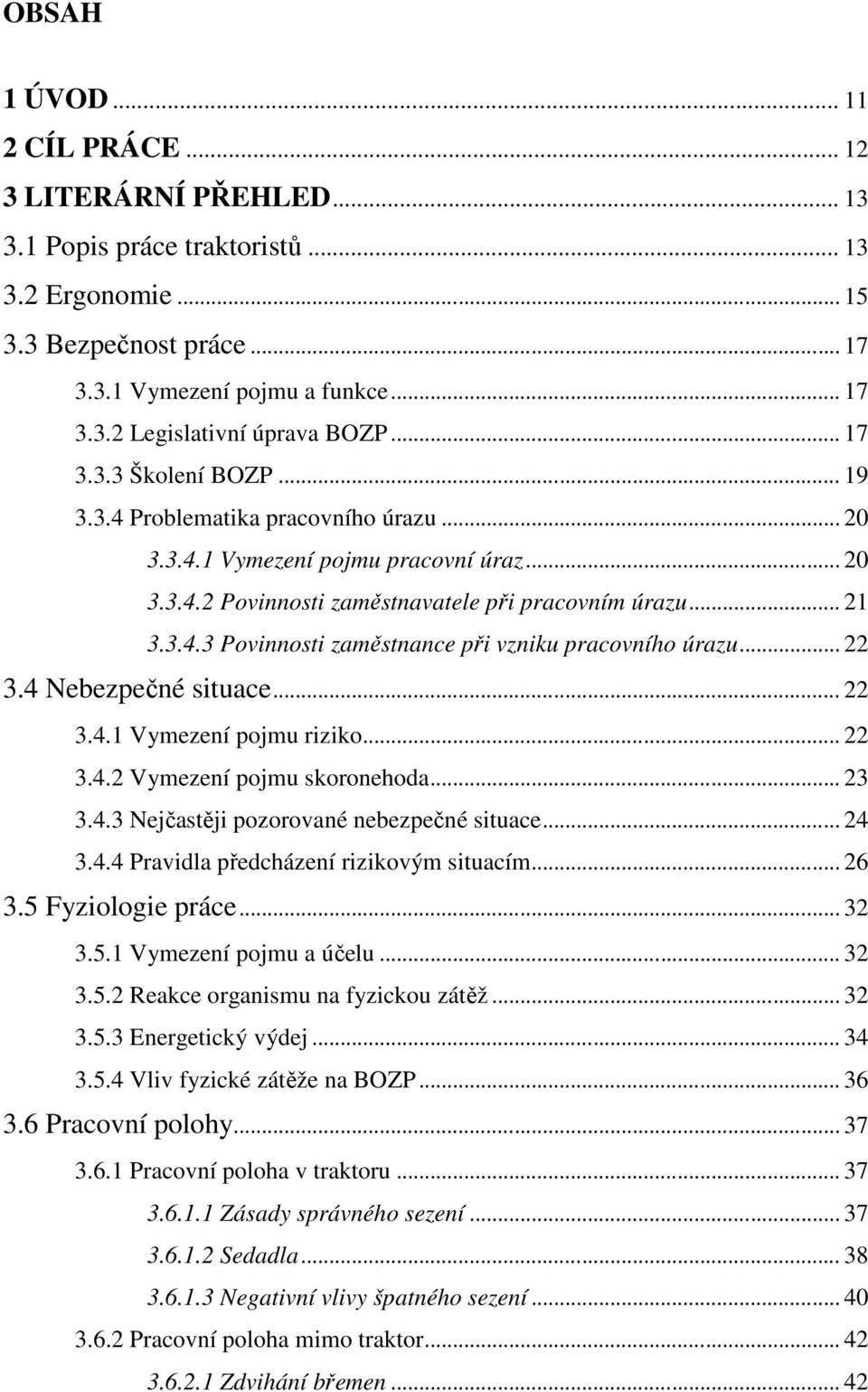 .. 22 3.4 Nebezpečné situace... 22 3.4.1 Vymezení pojmu riziko... 22 3.4.2 Vymezení pojmu skoronehoda... 23 3.4.3 Nejčastěji pozorované nebezpečné situace... 24 3.4.4 Pravidla předcházení rizikovým situacím.
