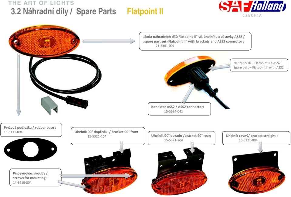 ASS2 Spare part Flatpoint II with ASS2 Konektor ASS2 / ASS2 connector: 15-5624-041 Pryžová podložka / rubber base : 15-5111-004 Úhelník