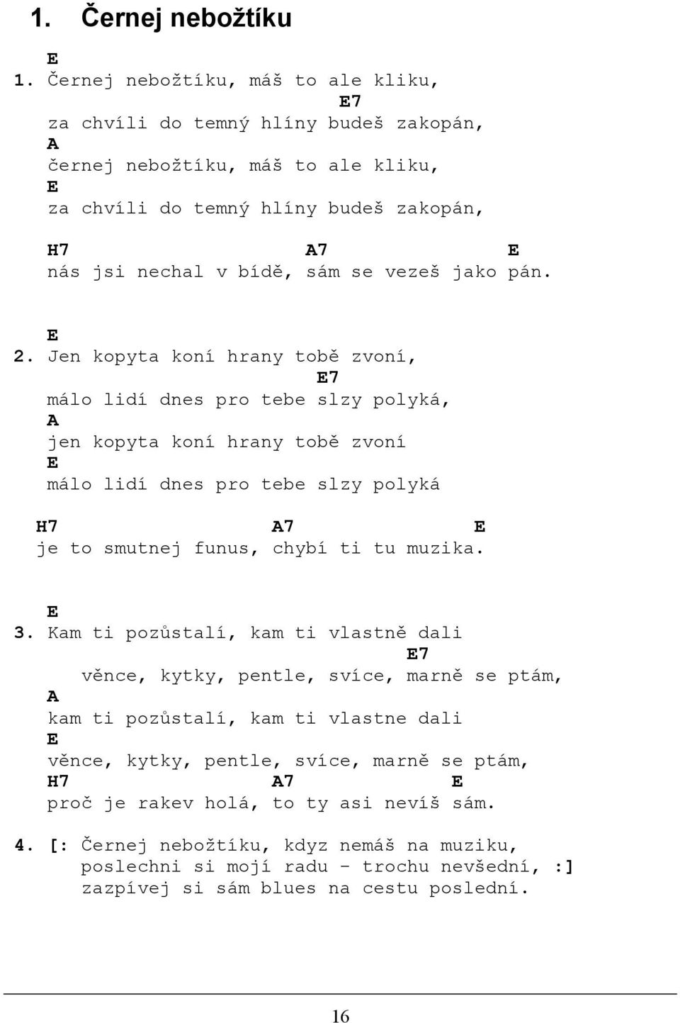 vezeš jako pán. E 2.