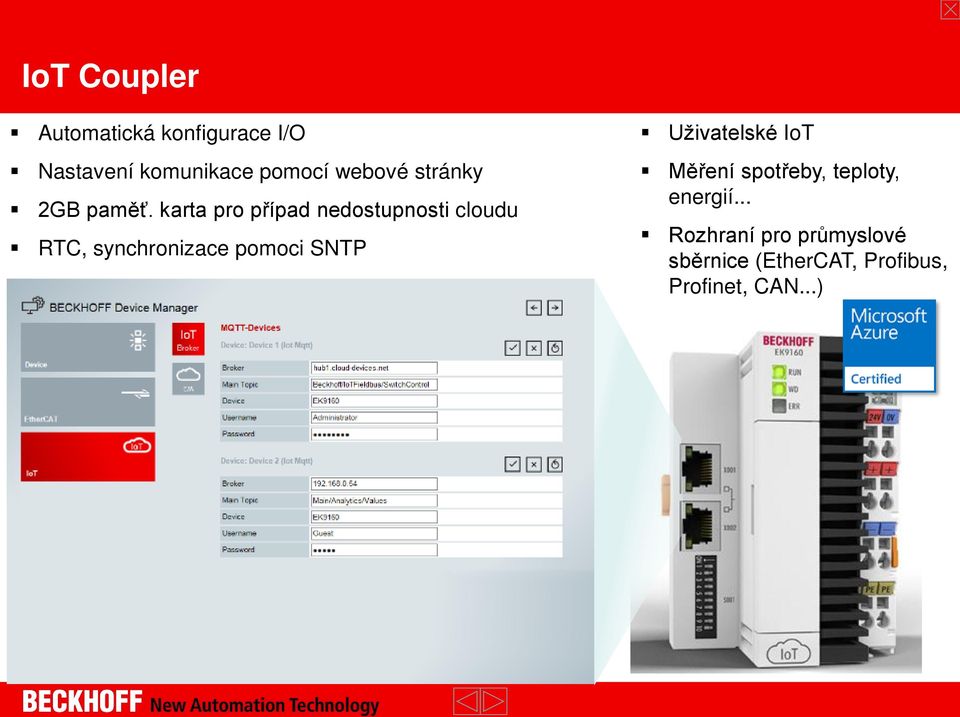 karta pro případ nedostupnosti cloudu RTC, synchronizace pomoci SNTP