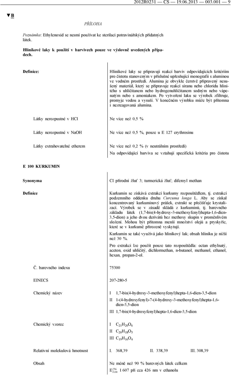 : Hliníkové laky se připravují reakcí barviv odpovídajících kritériím pro čistotu stanoveným v příslušné upřesňující monografii s aluminou ve vodném prostředí.