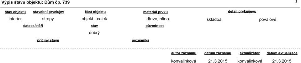 hlína skladba povalové dobrý autor záznamu datum