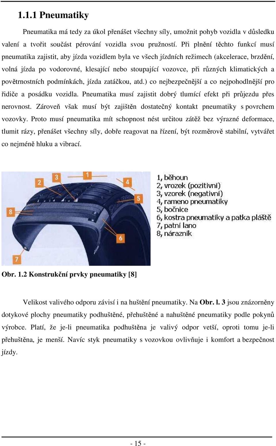 klimatických a povětrnostních podmínkách, jízda zatáčkou, atd.) co nejbezpečnější a co nejpohodlnější pro řidiče a posádku vozidla.