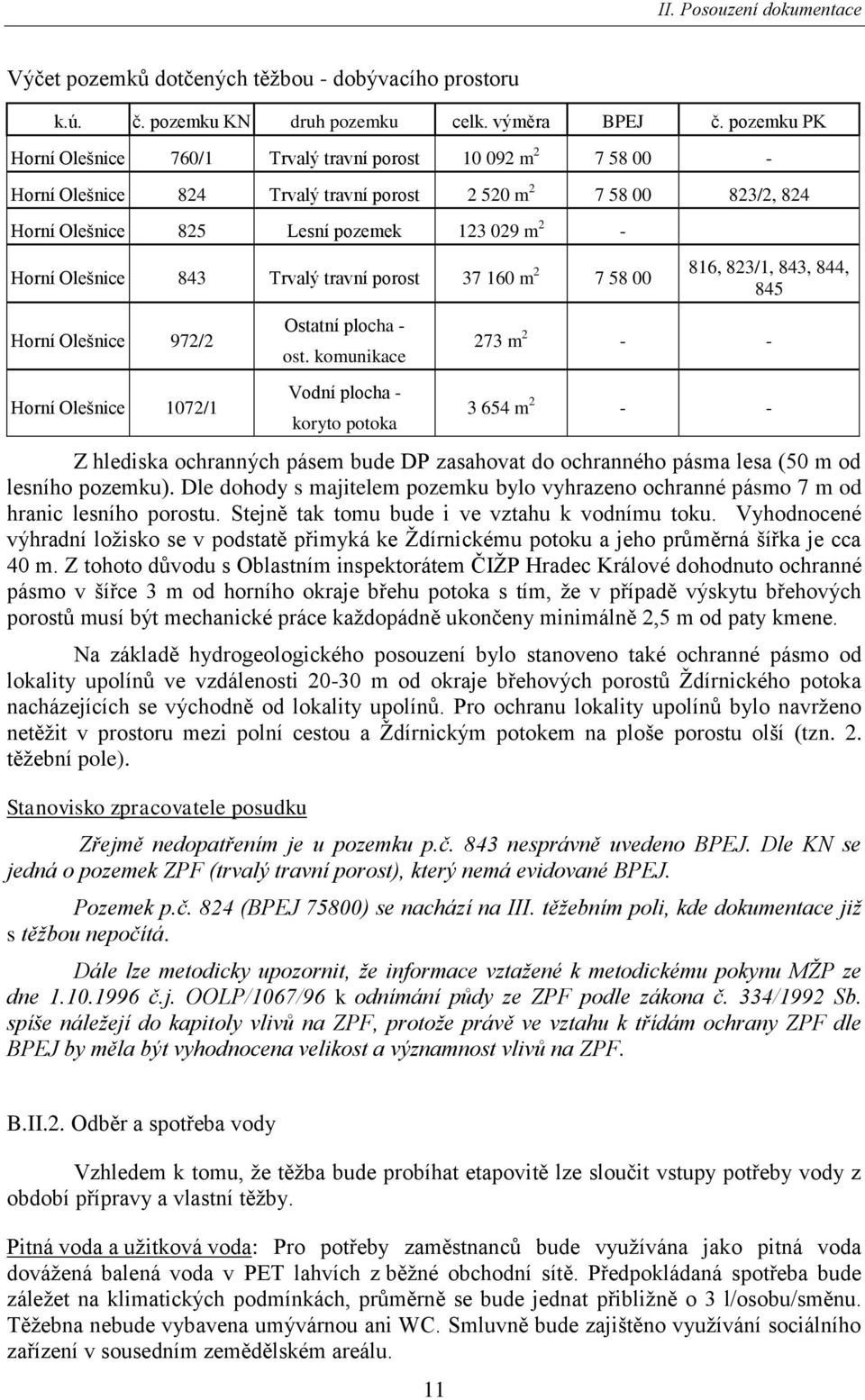 Olešnice 843 Trvalý travní porost 37 160 m 2 7 58 00 816, 823/1, 843, 844, 845 Horní Olešnice 972/2 Ostatní plocha - ost.