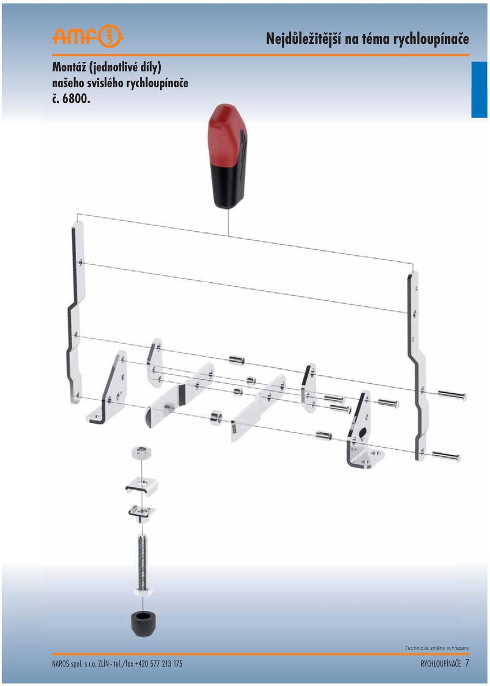 rychloupínače č. 6800. NAROS spol. s r.o. ZLÍN - tel.
