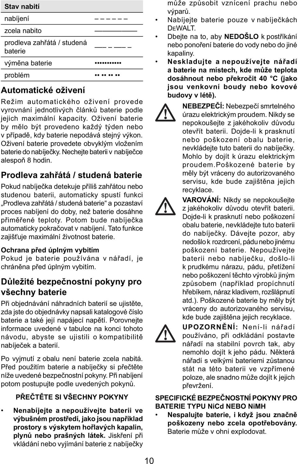 Nechejte baterii v nabíječce alespoň 8 hodin.