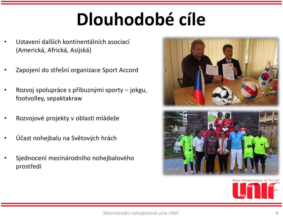 footvolley, sepaktakraw Rozvojové projekty v oblasti mládeže Účast nohejbalu na