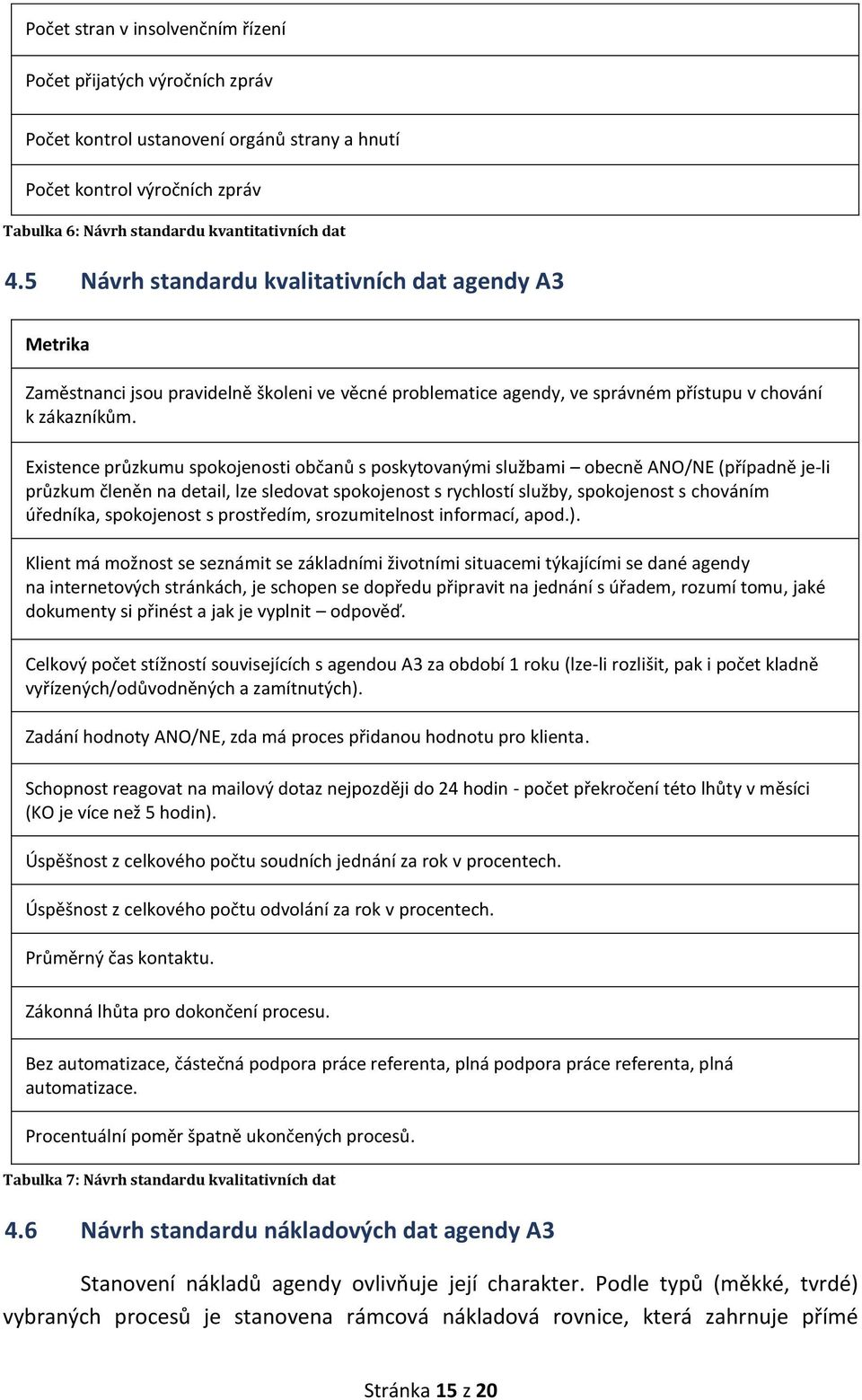 Existence průzkumu spokojenosti občanů s poskytovanými službami obecně ANO/NE (případně je-li průzkum členěn na detail, lze sledovat spokojenost s rychlostí služby, spokojenost s chováním úředníka,