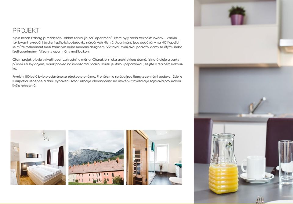 Všechny apartmány mají balkon, Cílem projektu bylo vytvořit pocit zahradního města.