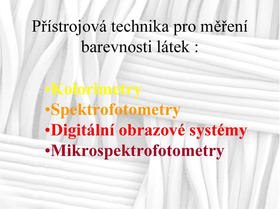 Spektrofotometry Digitální