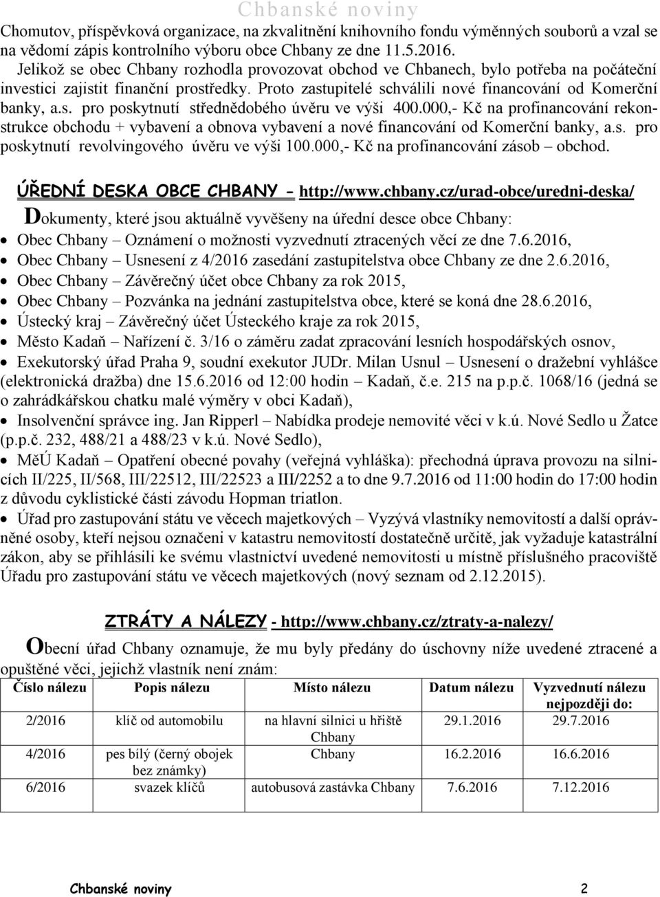 000,- Kč na profinancování rekonstrukce obchodu + vybavení a obnova vybavení a nové financování od Komerční banky, a.s. pro poskytnutí revolvingového úvěru ve výši 100.