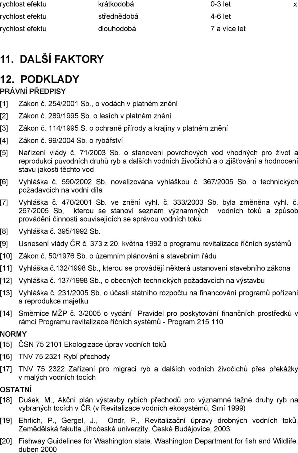 o rybářství [5] Nařízení vlády č. 71/2003 Sb.