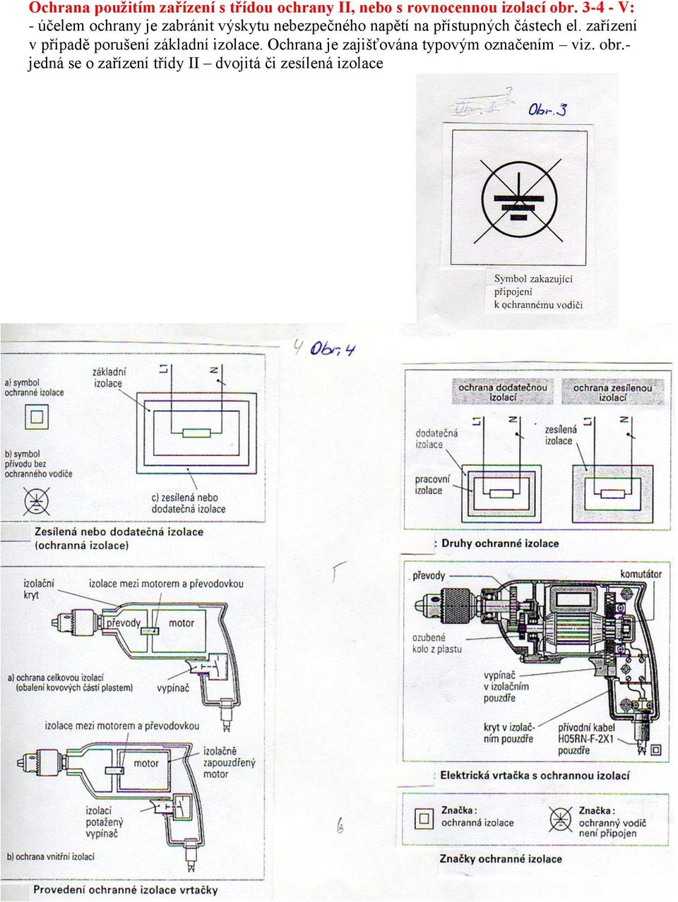 částech el. zařízení v případě porušení základní izolace.