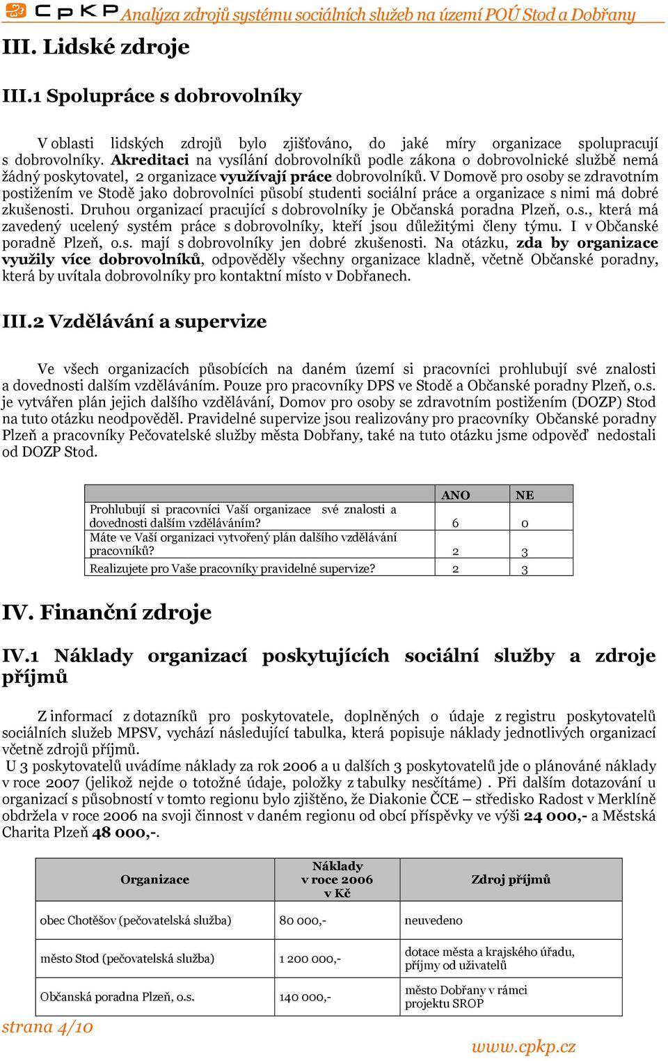 Akreditaci na vysílání dobrovolníků podle zákona o dobrovolnické službě nemá žádný poskytovatel, 2 organizace využívají práce dobrovolníků.