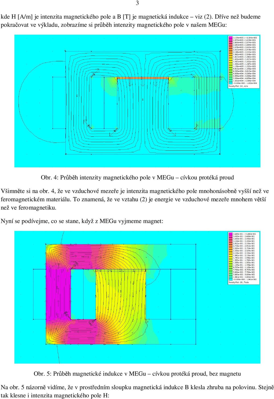 4, že ve vzduchové ezee je intenzita agnetického pole nohonásobn vyšší než ve feroagnetické ateriálu.