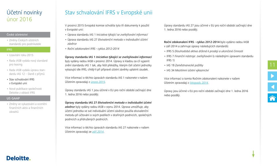 IAS 1 Iniciativa týkající se zveřejňování informací byly vydány radou IASB v prosinci 2014.