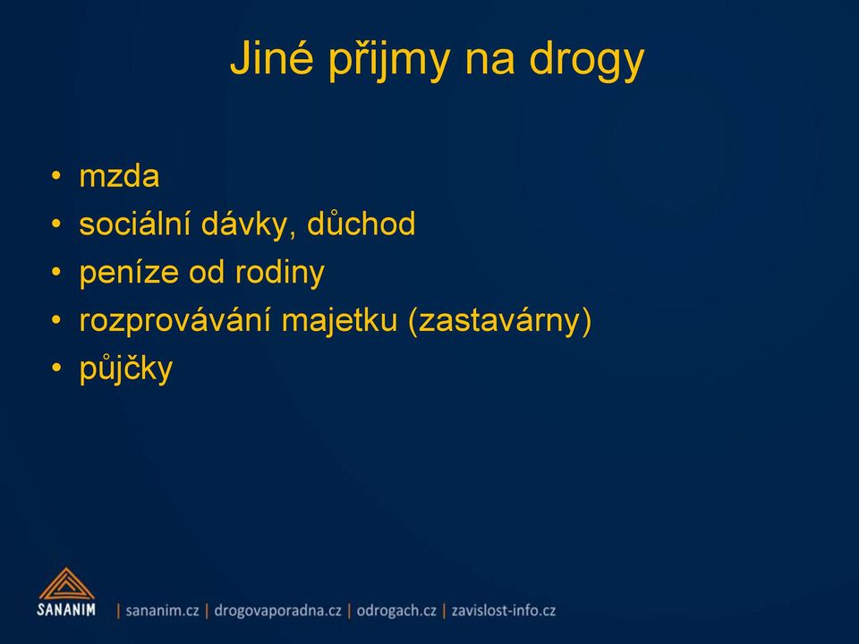 peníze od rodiny