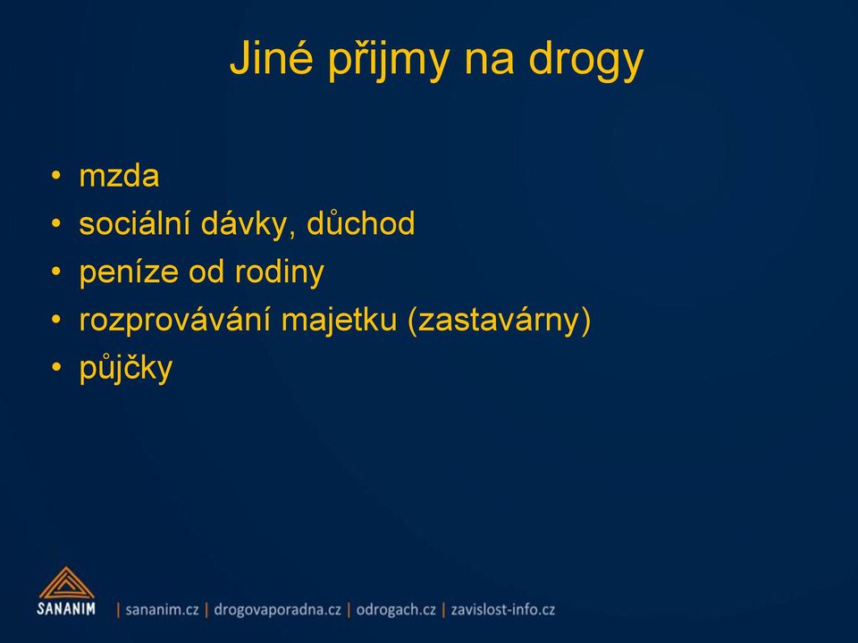 peníze od rodiny