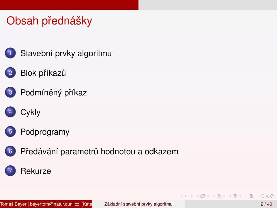 Základní stavební prvky algoritmu - PDF Stažení zdarma