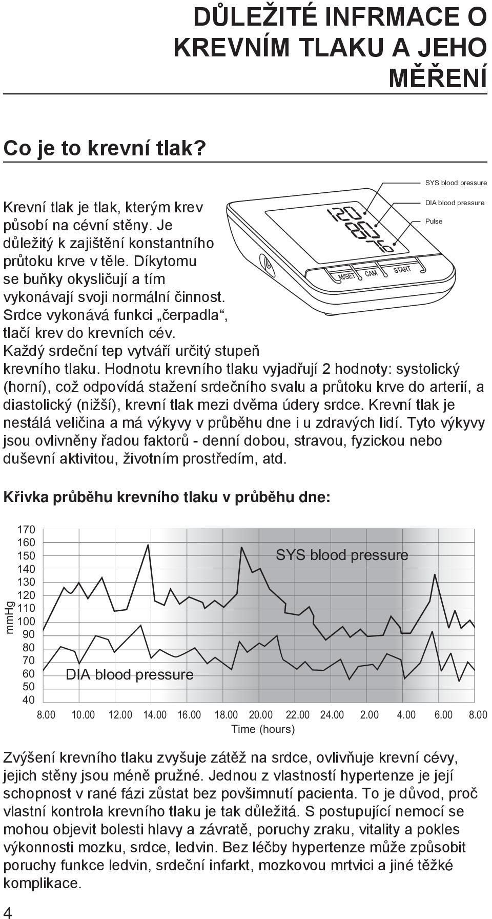 Každý srdeční tep vytváří určitý stupeň krevního tlaku.