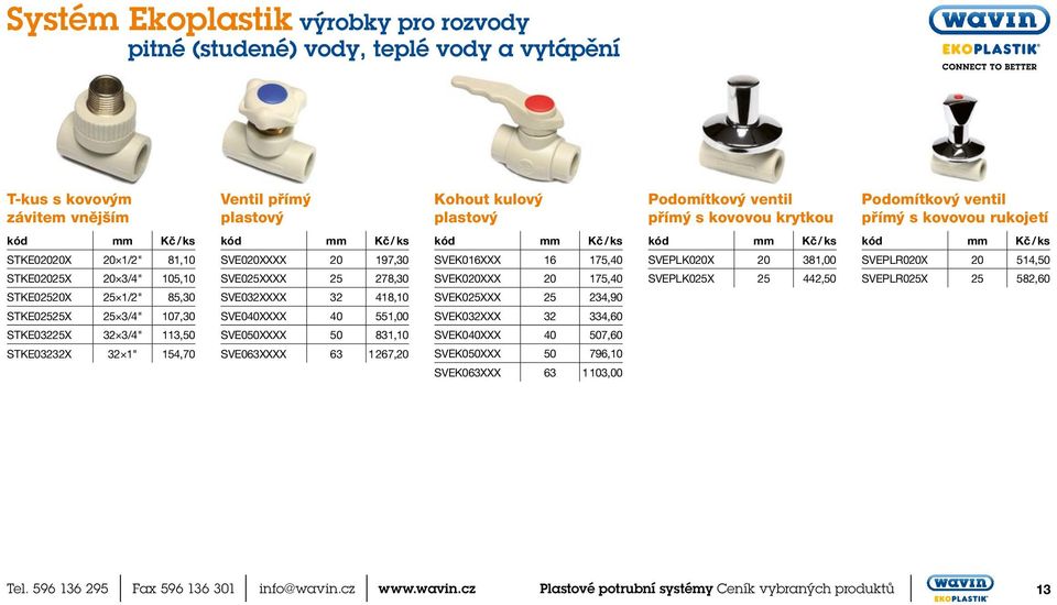 STKE03232X 32 1" 154,70 SVE020XXXX 20 197,30 SVE025XXXX 25 278,30 SVE032XXXX 32 418,10 SVE040XXXX 40 551,00 SVE050XXXX 50 831,10 SVE063XXXX 63 1267,20 SVEK016XXX 16 175,40 SVEK020XXX 20