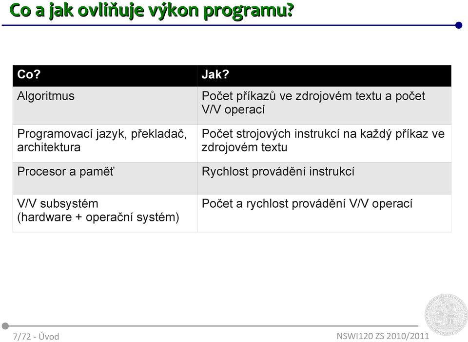 překladač, architektura Počet strojových instrukcí na každý příkaz ve zdrojovém textu