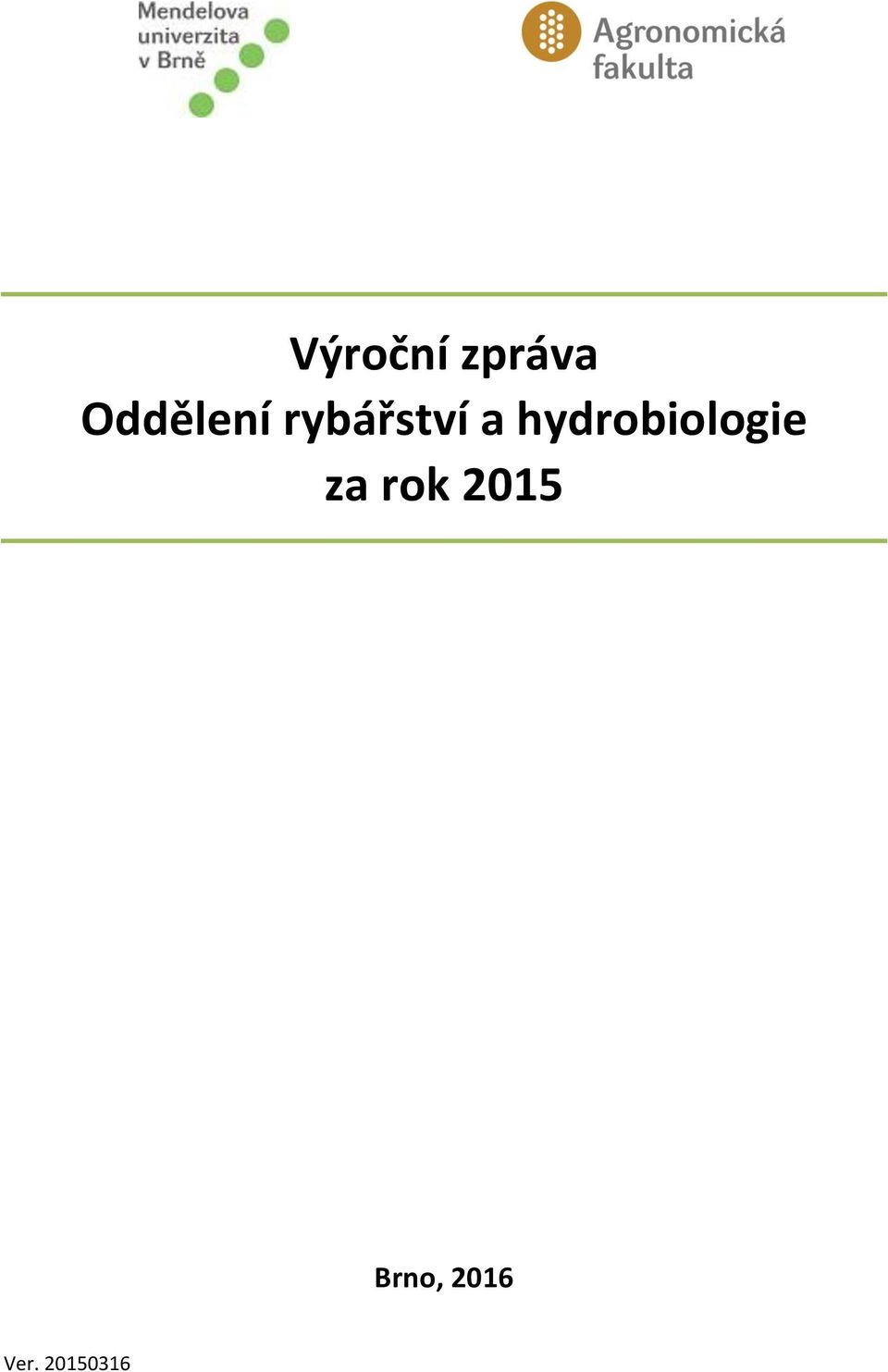 hydrobiologie za rok