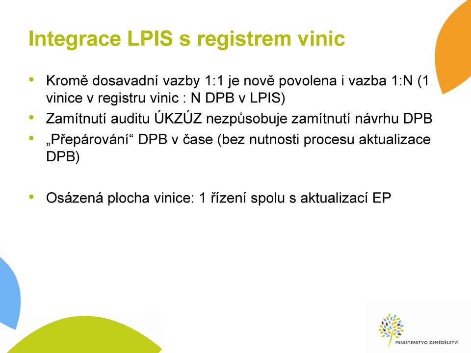 ÚKZÚZ nezpůsobuje zamítnutí návrhu DPB Přepárování DPB v čase (bez nutnosti