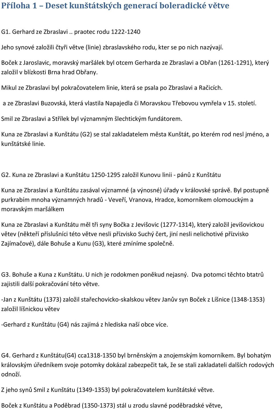 Mikul ze Zbraslavi byl pokračovatelem linie, která se psala po Zbraslavi a Račicích. a ze Zbraslavi Buzovská, která vlastila Napajedla či Moravskou Třebovou vymřela v 15. století.