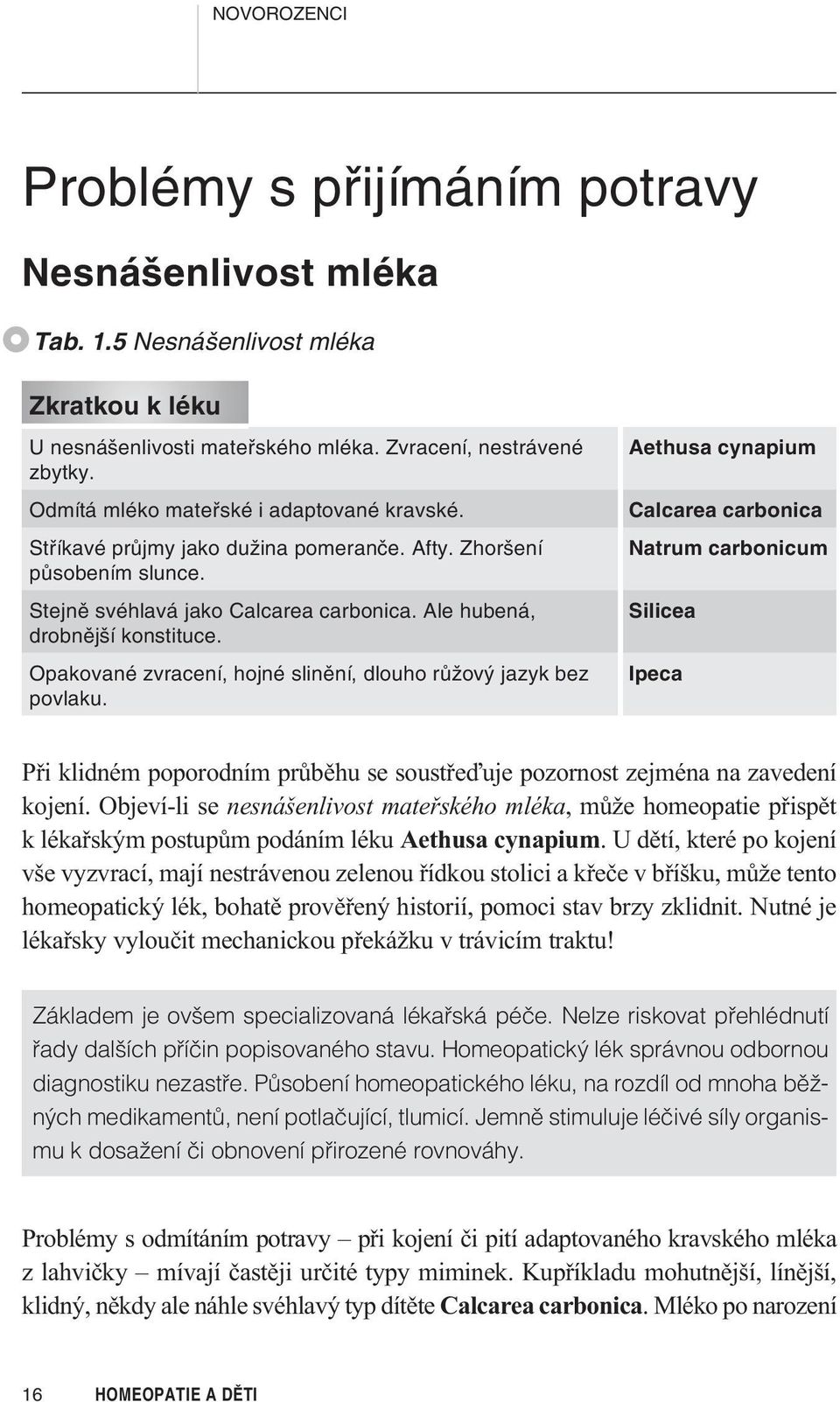 Opakované zvracení, hojné slinění, dlouho růžový jazyk bez povlaku.