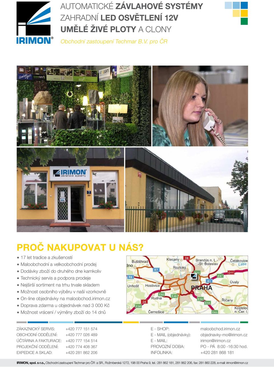 osobního výběru v naší vzorkovně $ On-line objednávky na maloobchod.irimon.