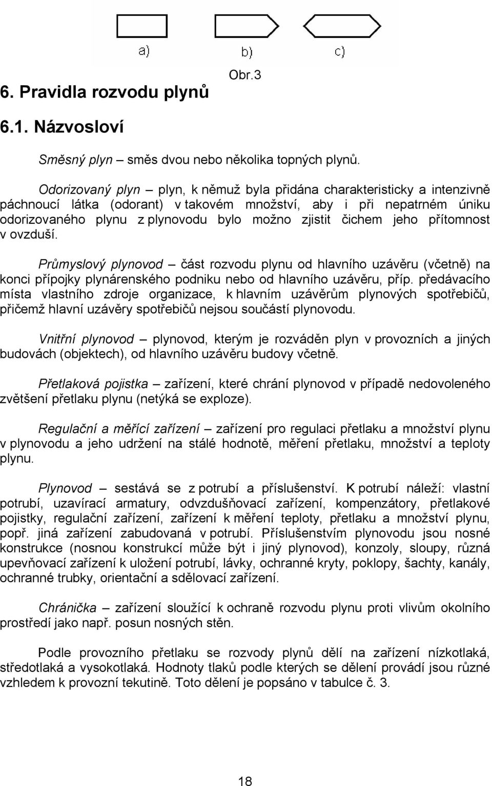 čichem jeho přítomnost v ovzduší. Průmyslový plynovod část rozvodu plynu od hlavního uzávěru (včetně) na konci přípojky plynárenského podniku nebo od hlavního uzávěru, příp.