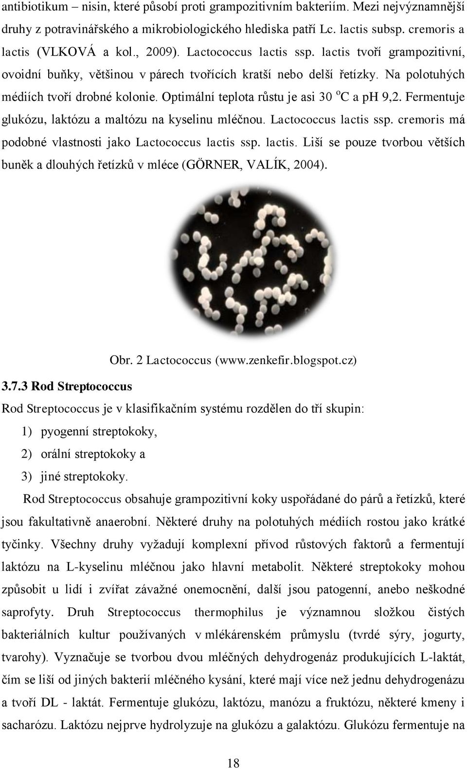 Optimální teplota růstu je asi 30 o C a ph 9,2. Fermentuje glukózu, laktózu a maltózu na kyselinu mléčnou. Lactococcus lactis 