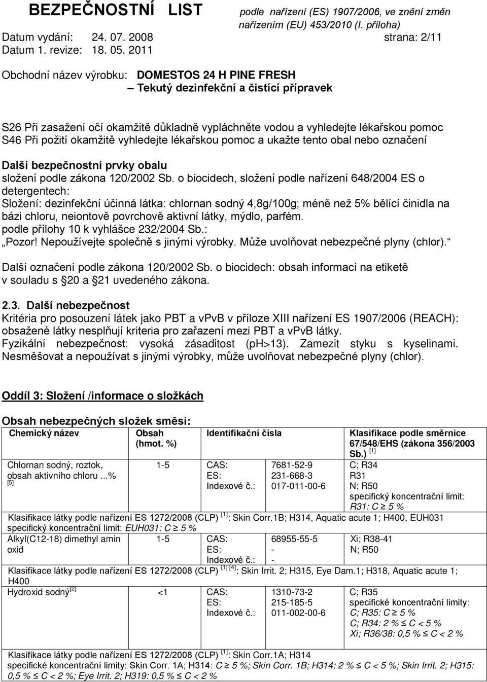 bezpečnostní prvky obalu složení podle zákona 120/2002 Sb.