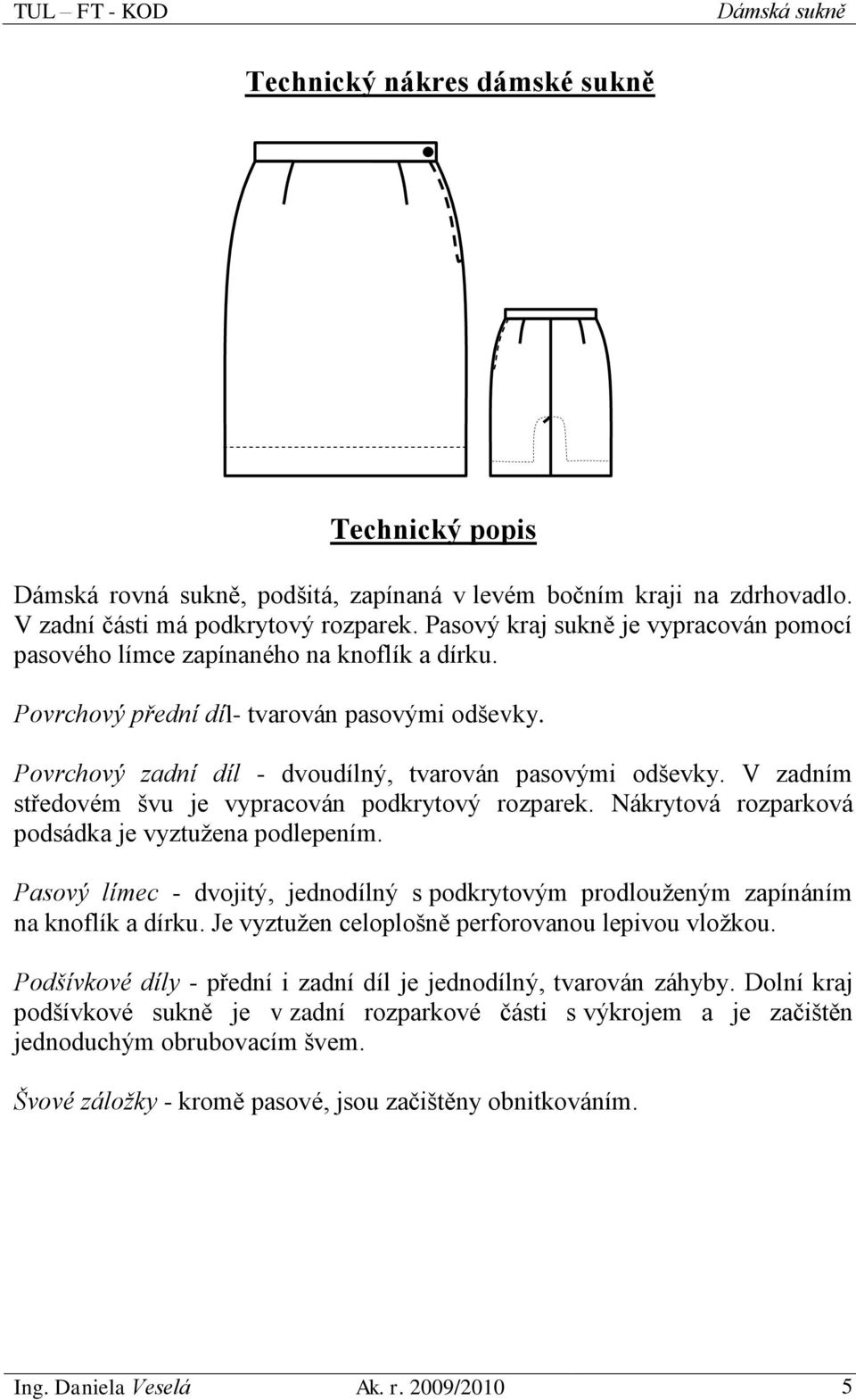 Technický nákres. Technický popis - PDF Stažení zdarma