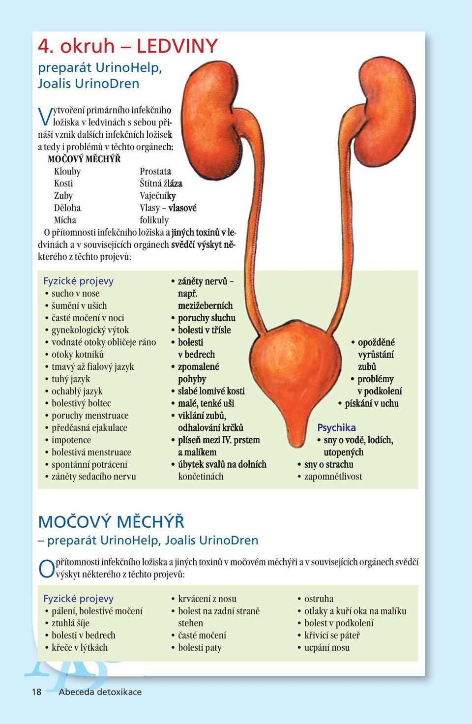 některého z těchto projevů: Fyzické projevy sucho v nose šumění v uších časté močení v noci gynekologický výtok vodnaté otoky obličeje ráno otoky kotníků tmavý až fialový jazyk tuhý jazyk ochablý