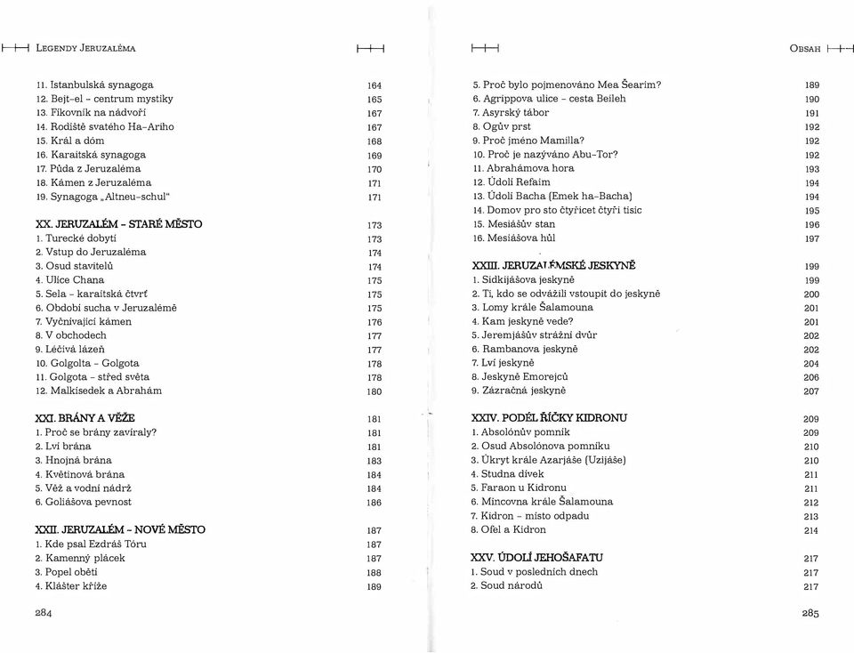 Asyrský tábor 191 8. Ogův prst 192 9. Proč jméno Mamilla? 192 10. Proč je nazýváno Abu-Tor? 192 ll. Abrahámova hora 193 12. Údolí Refaim 194 13. Údolí Bacha (Emek ha-bacha) 194 xx. JERUZALÉM - 1.