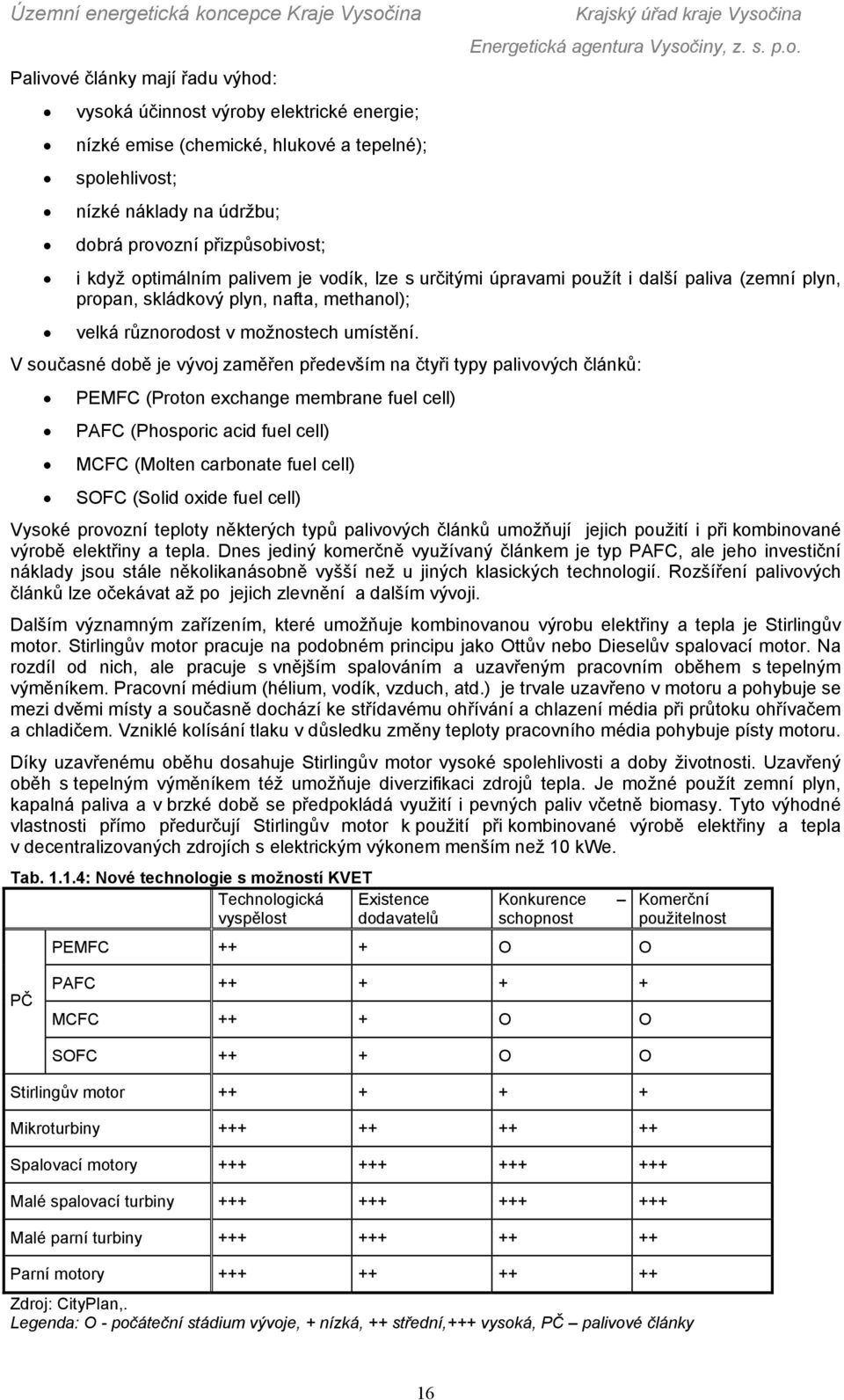 V současné době je vývoj zaměřen především na čtyři typy palivových článků: PEMFC (Proton exchange membrane fuel cell) PAFC (Phosporic acid fuel cell) MCFC (Molten carbonate fuel cell) SOFC (Solid