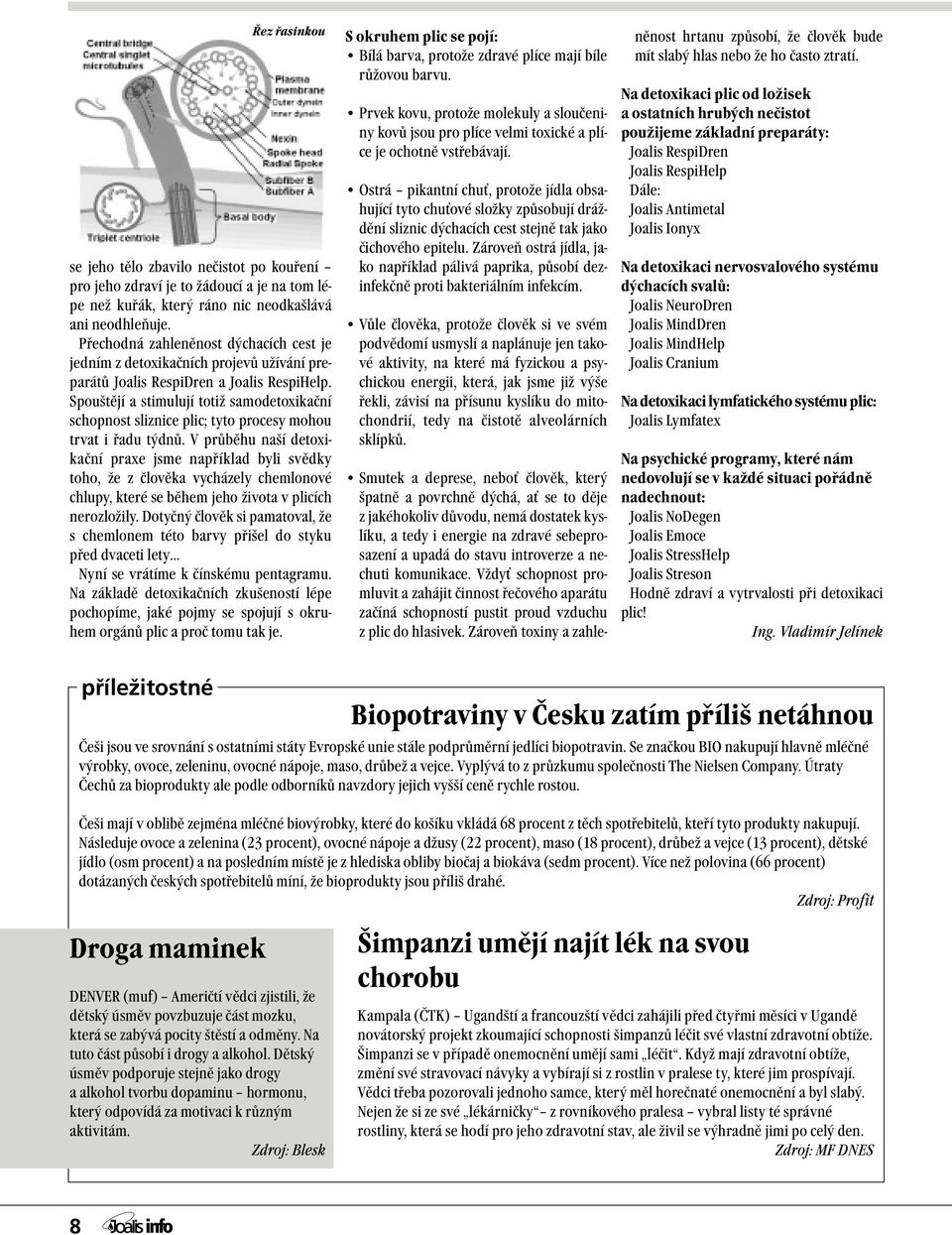 Spouštějí a stimulují totiž samodetoxikační schopnost sliznice plic; tyto procesy mohou trvat i řadu týdnů.