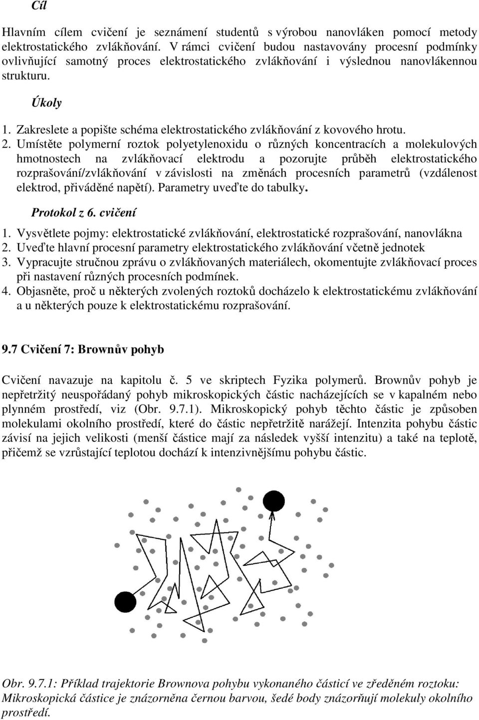 Zakreslete a popište schéma elektrostatického zvlákňování z kovového hrotu. 2.