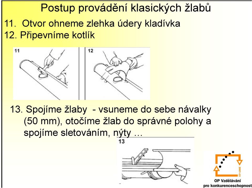 Připevníme kotlík 13.